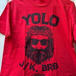 Red YOLO Graphic T-Shirt